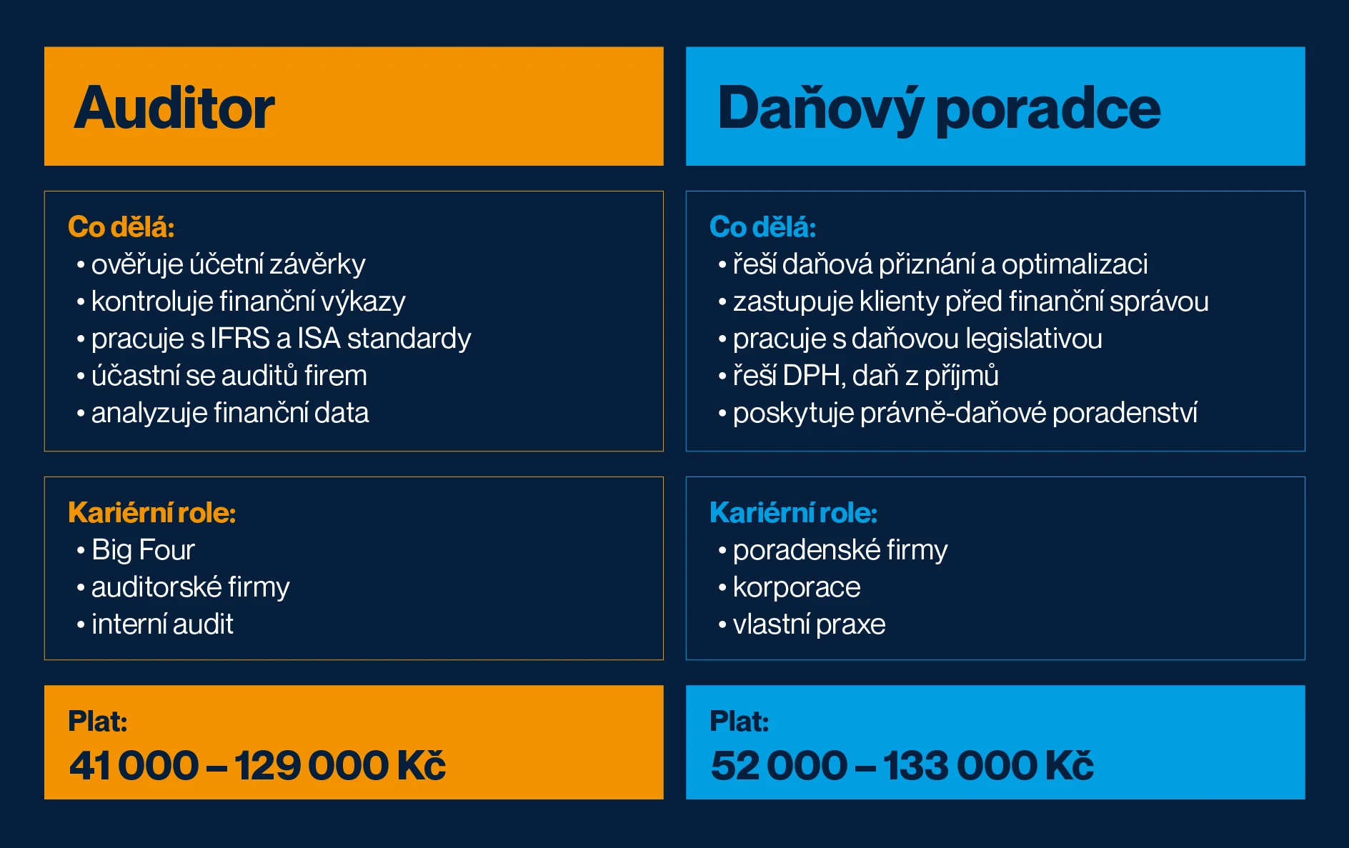 Auditor vs. daňový poradce: Která kariéra vám přinese vyšší příjmy a lepší vyhlídky? 